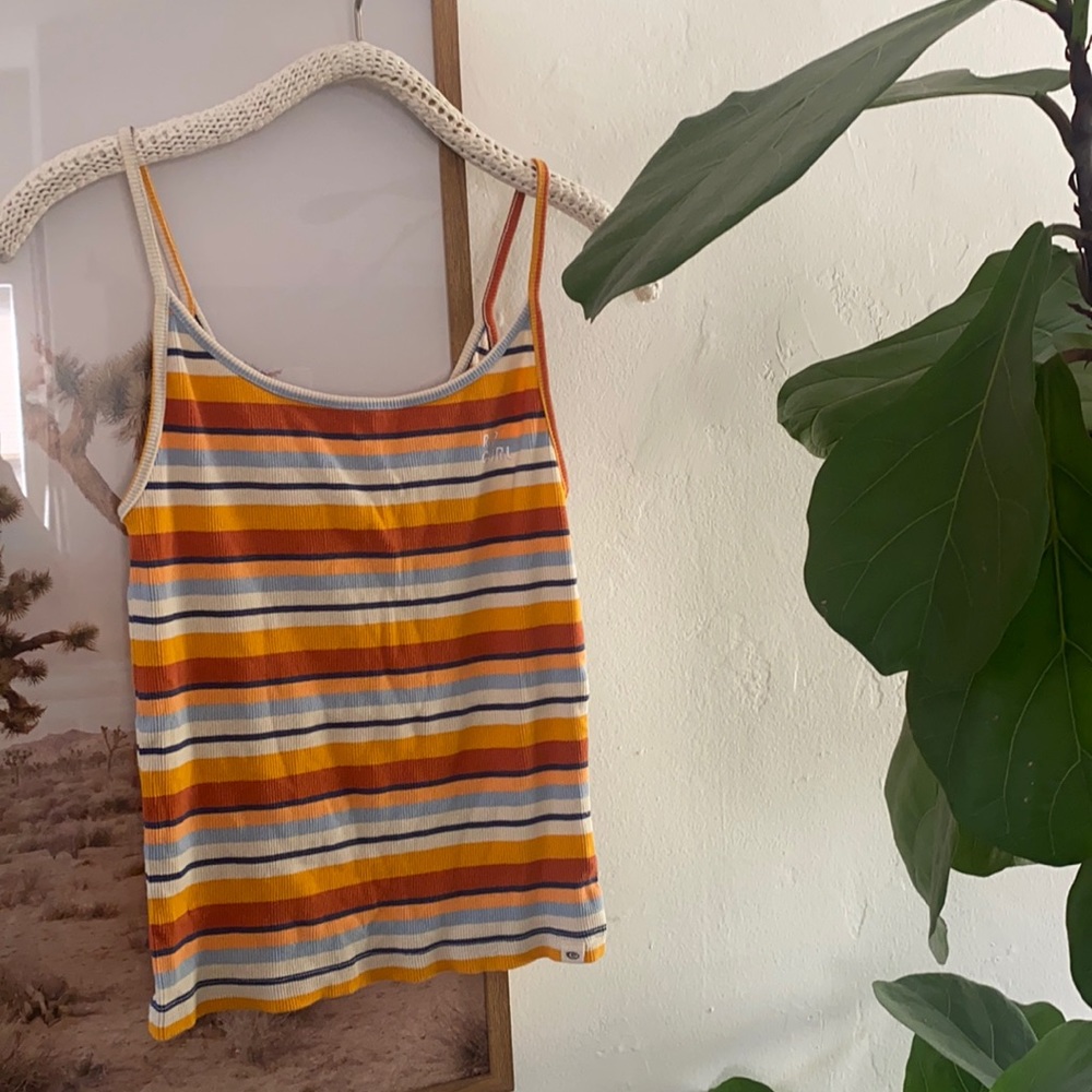 Ripcurl striped ribbed tank